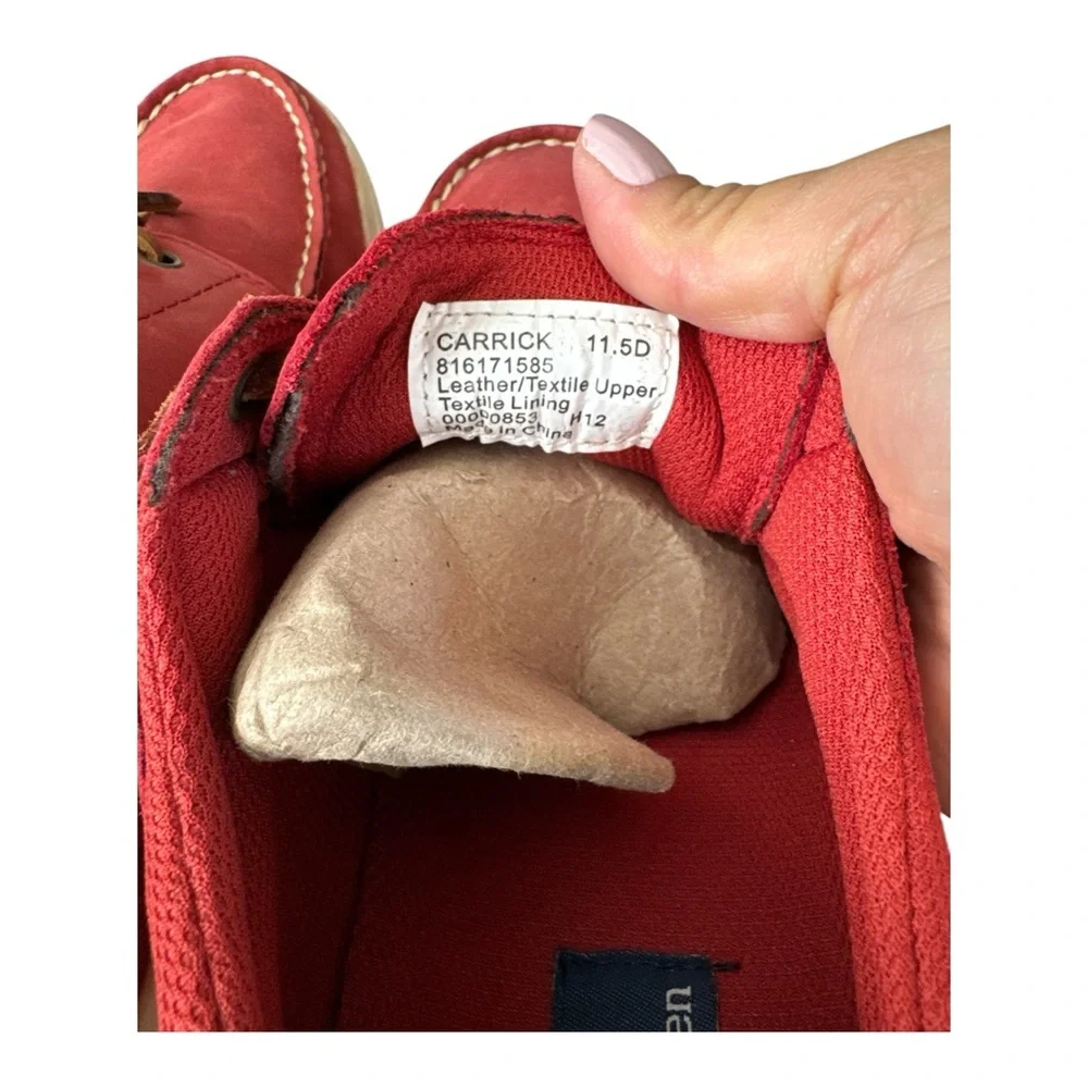 Polo Ralph Lauren Carrick Red Leather Boat Shoes Men’s 11.5D